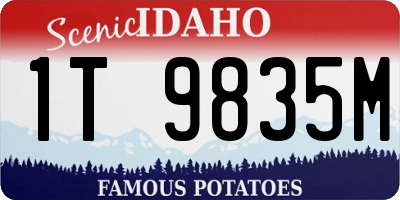ID license plate 1T9835M