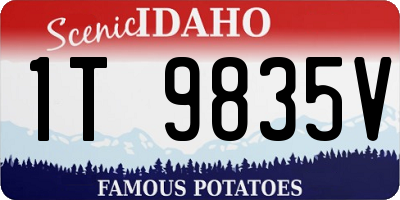 ID license plate 1T9835V