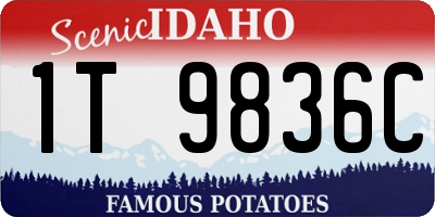 ID license plate 1T9836C
