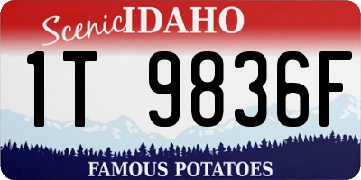 ID license plate 1T9836F