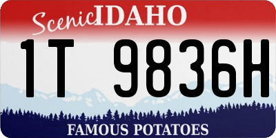 ID license plate 1T9836H