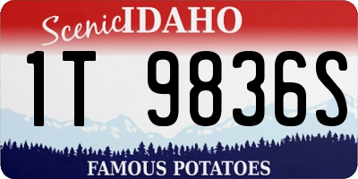 ID license plate 1T9836S