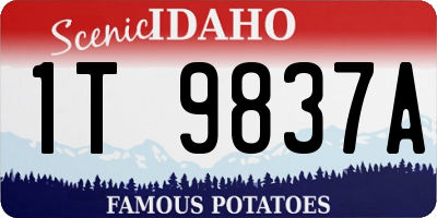 ID license plate 1T9837A