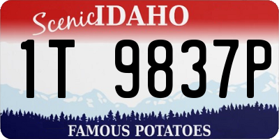 ID license plate 1T9837P