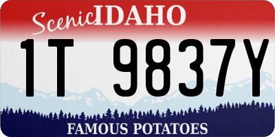 ID license plate 1T9837Y