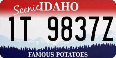 ID license plate 1T9837Z