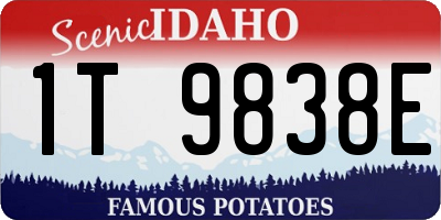 ID license plate 1T9838E
