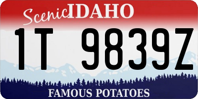 ID license plate 1T9839Z