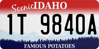 ID license plate 1T9840A