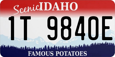 ID license plate 1T9840E