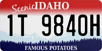 ID license plate 1T9840H