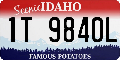 ID license plate 1T9840L
