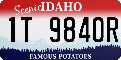 ID license plate 1T9840R