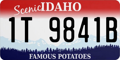 ID license plate 1T9841B