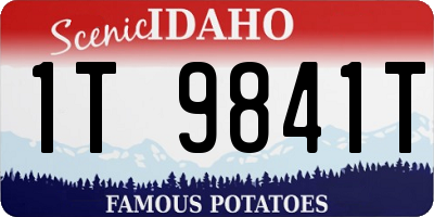 ID license plate 1T9841T