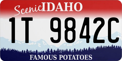ID license plate 1T9842C