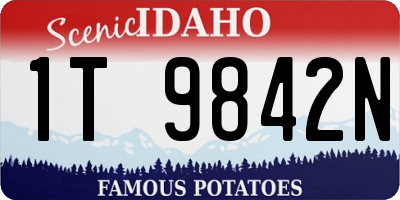 ID license plate 1T9842N