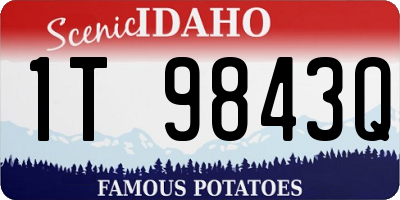 ID license plate 1T9843Q