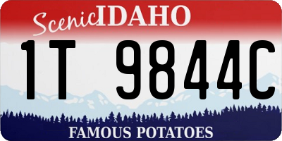 ID license plate 1T9844C