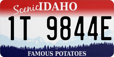 ID license plate 1T9844E