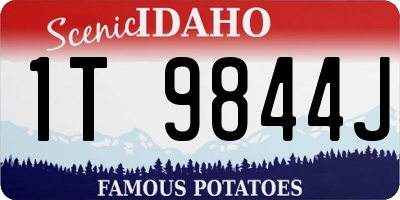 ID license plate 1T9844J