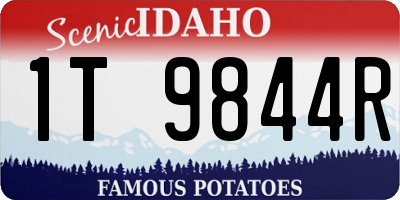 ID license plate 1T9844R
