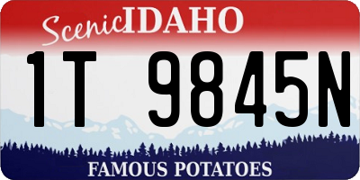 ID license plate 1T9845N