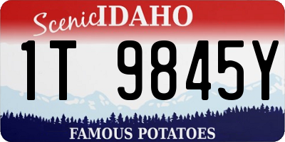 ID license plate 1T9845Y