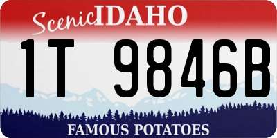 ID license plate 1T9846B