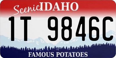 ID license plate 1T9846C