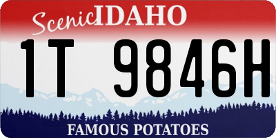 ID license plate 1T9846H