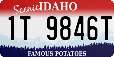 ID license plate 1T9846T