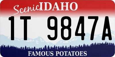ID license plate 1T9847A