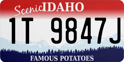 ID license plate 1T9847J