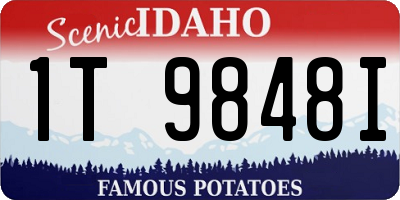 ID license plate 1T9848I