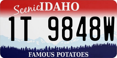 ID license plate 1T9848W