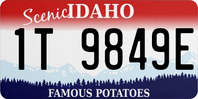 ID license plate 1T9849E