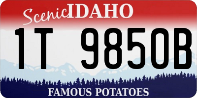 ID license plate 1T9850B