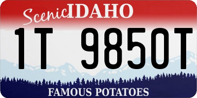 ID license plate 1T9850T