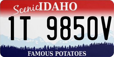 ID license plate 1T9850V