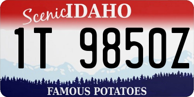 ID license plate 1T9850Z