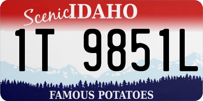 ID license plate 1T9851L