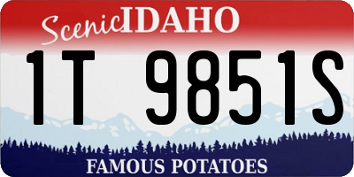 ID license plate 1T9851S