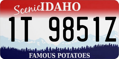 ID license plate 1T9851Z