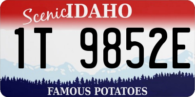 ID license plate 1T9852E