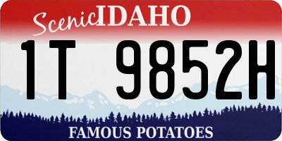 ID license plate 1T9852H