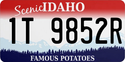 ID license plate 1T9852R