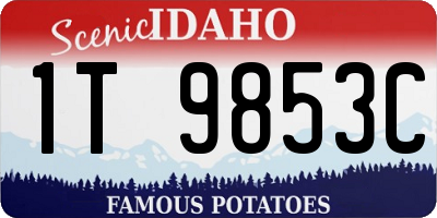 ID license plate 1T9853C