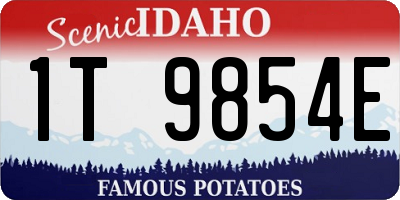 ID license plate 1T9854E