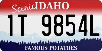 ID license plate 1T9854L
